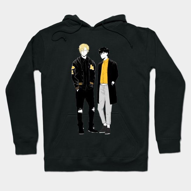 Banana Fish - Ash and Eiji Hoodie by MykaAndSalmon